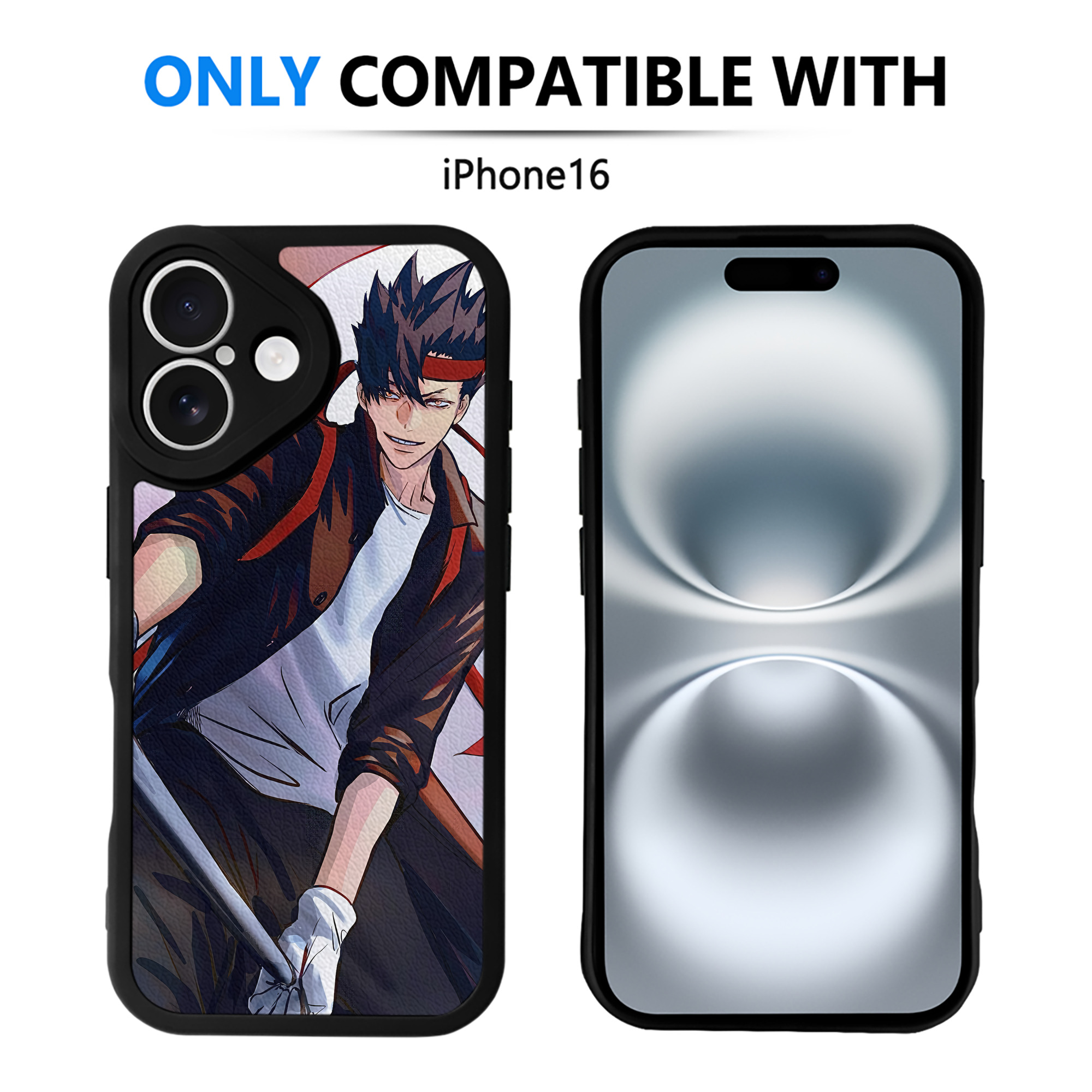 （画像用） ハイキュー!! Haikyu!! 【iPhone 16シリーズ対応】シリコンスマホケース（レザー調） 材質：シリコン